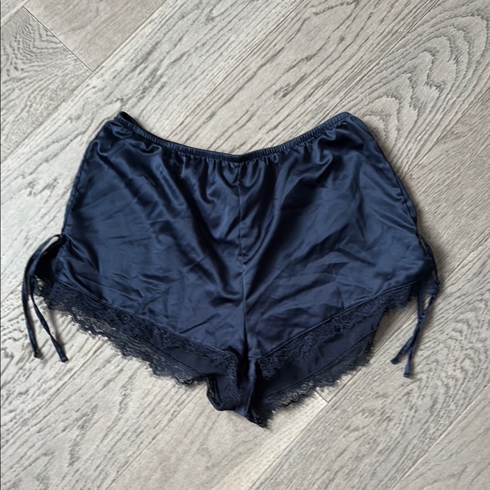 Garage Black Pajama Shorts with Adjustable Drawstring